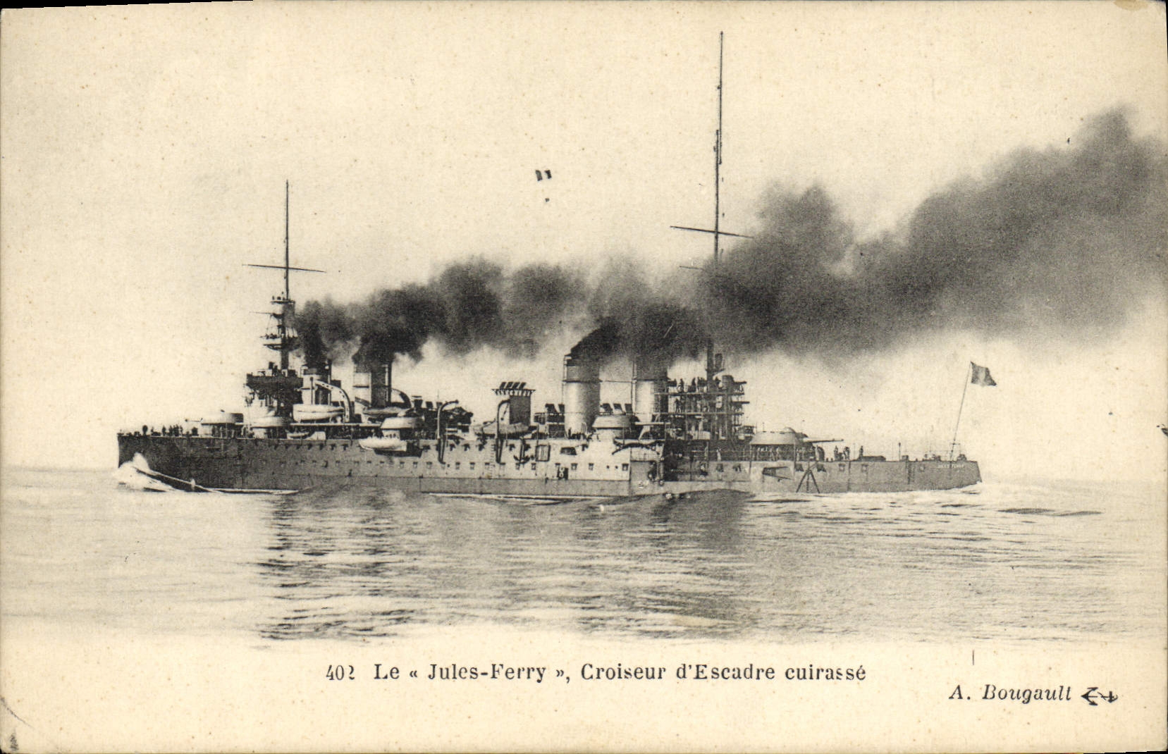 CPA Bateau Jules Ferry Croiseur d'escadre cuirasse 