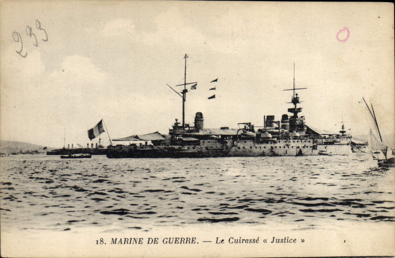 CPA Bateau Le cuirasse Justice