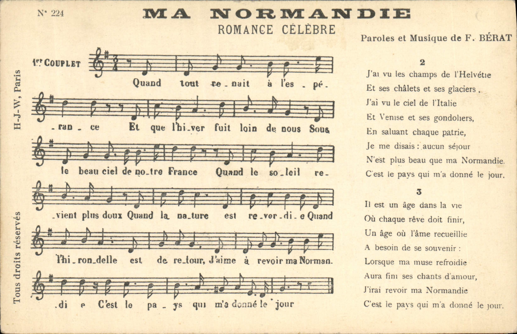 Postal Mi Normandía Berat