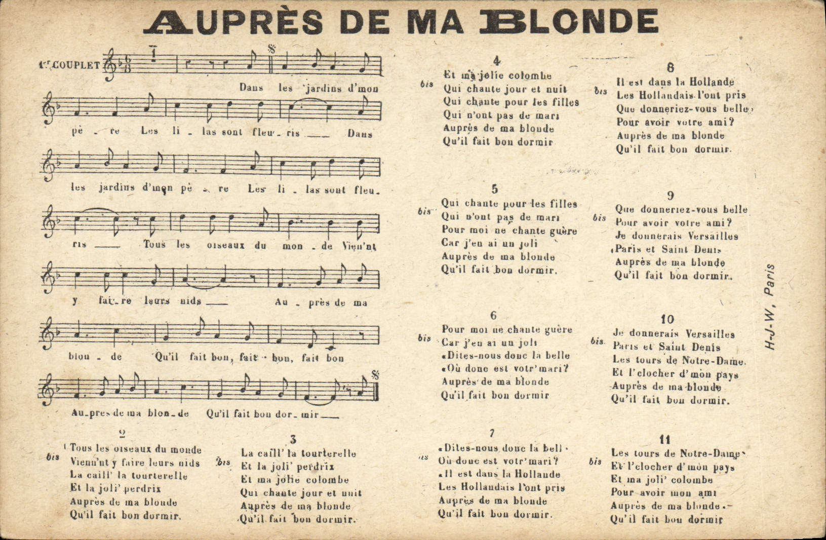 Postal para mi rubia