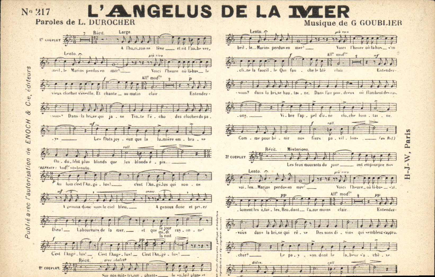 CPA L'angelus de la Mer Durocher Goublier