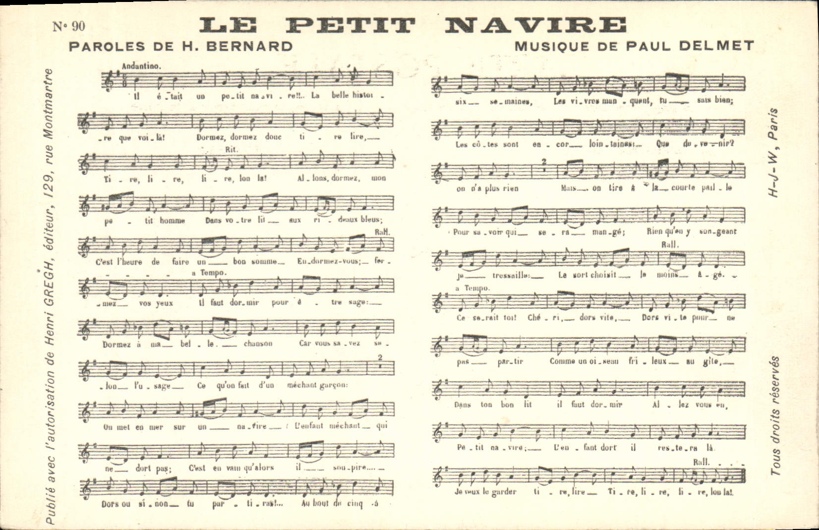 CPA Le petit navire Bernard Paul Delmet