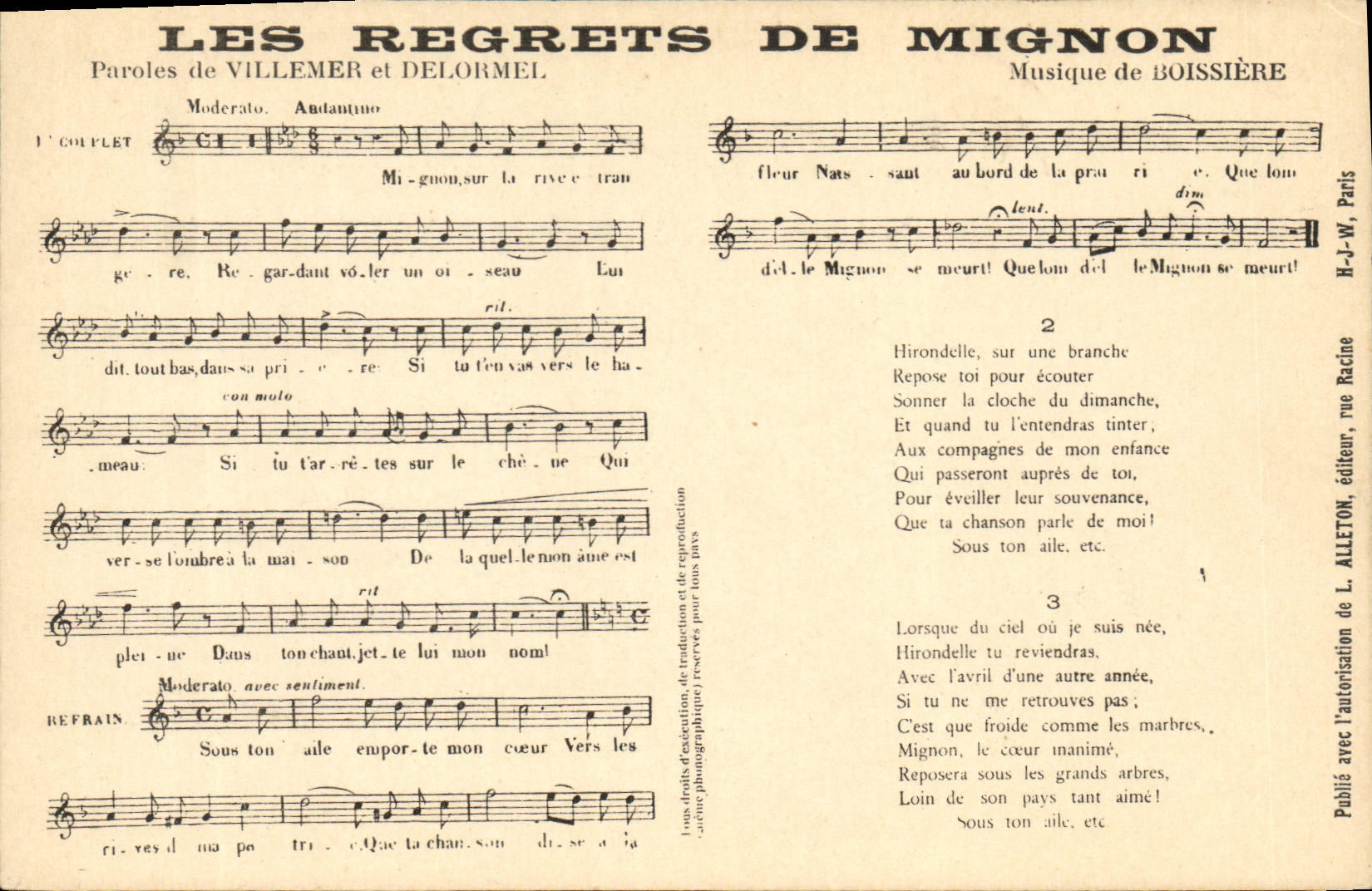 CPA Les regrets de Mignon Villemer Delormel Boissiere