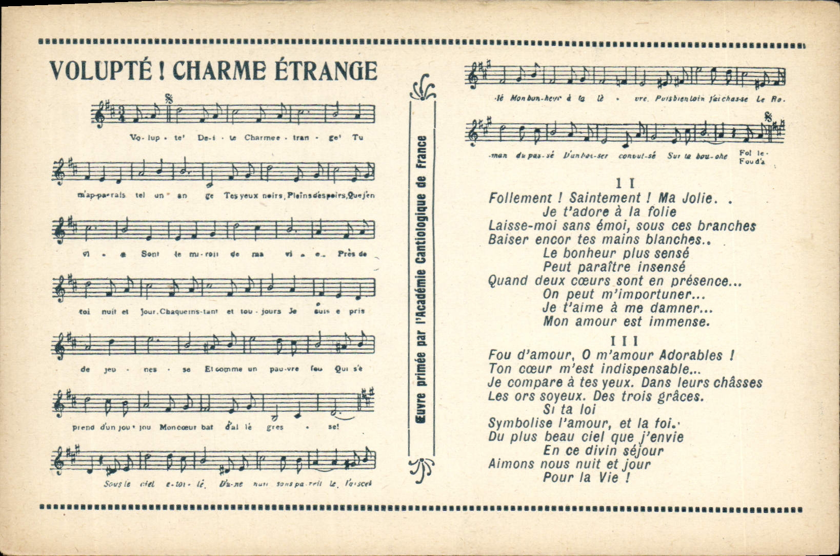 Postal Voluptuosidad Encanto extraño