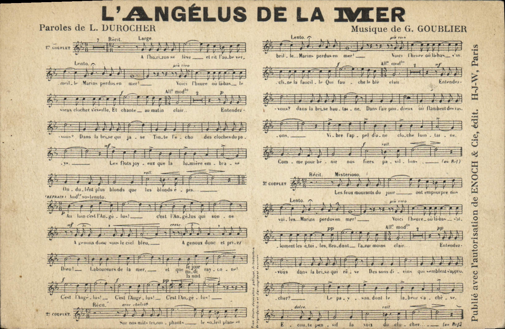 CPA L'Angelus de la Mer Durocher Goublier