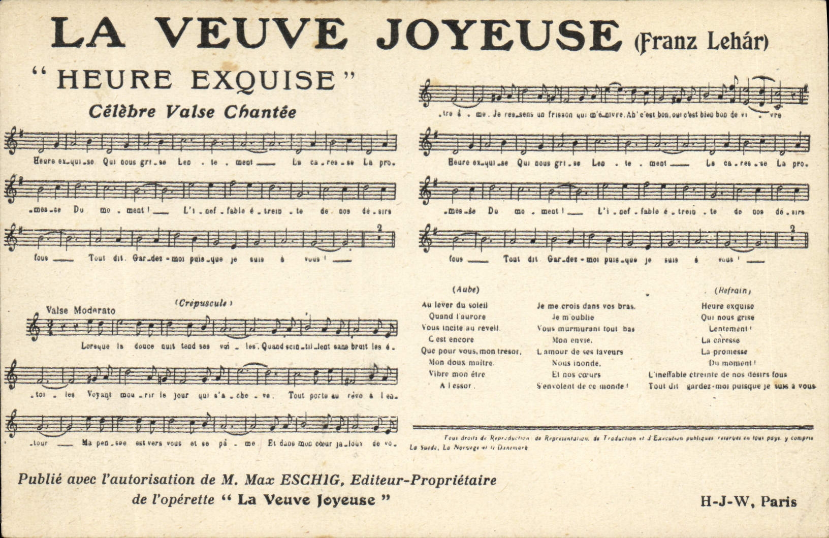 CPA La Veuve Joyeuse Franz Lehar 