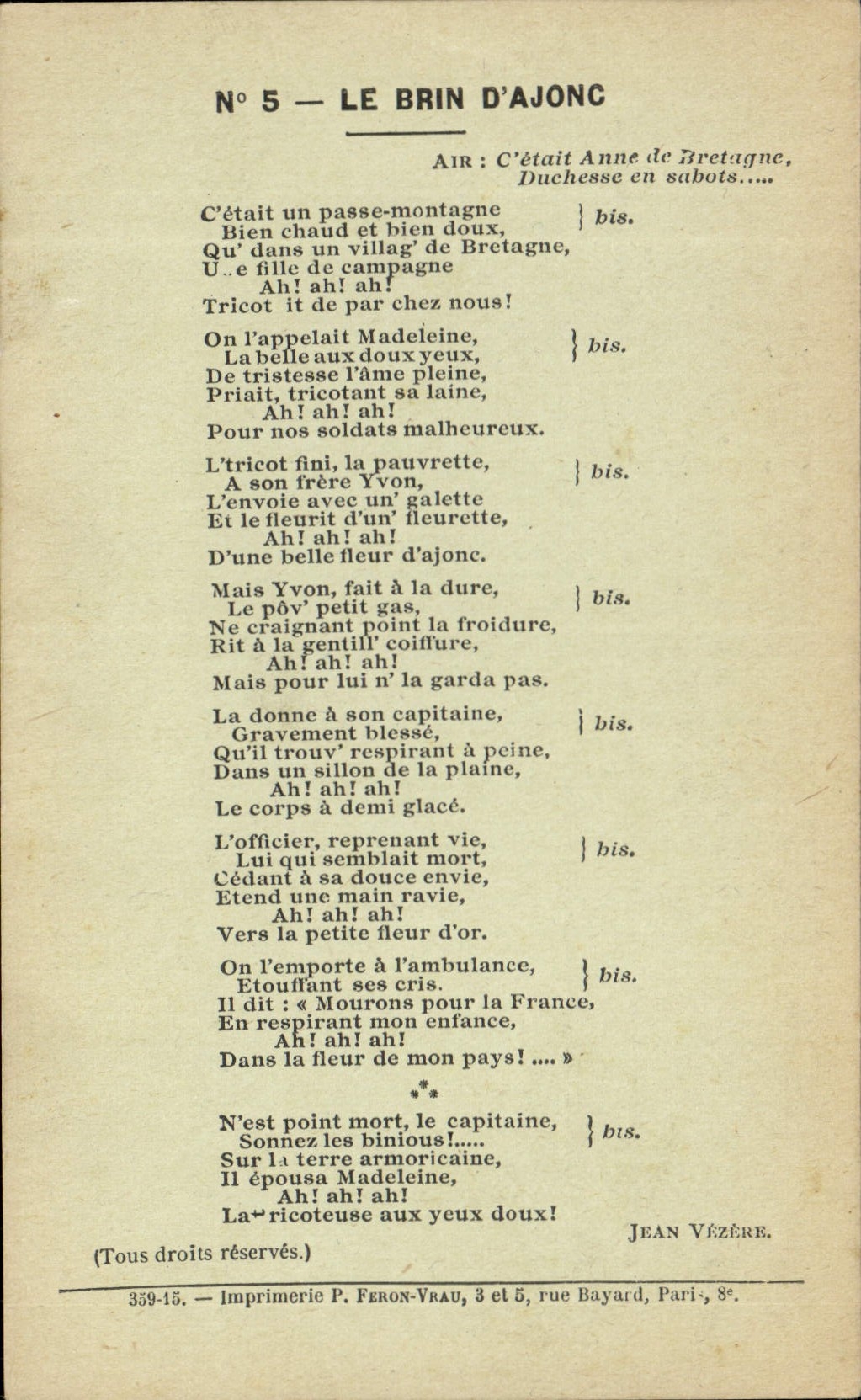 CPA Le Brin d'ajonc Jean Vezere