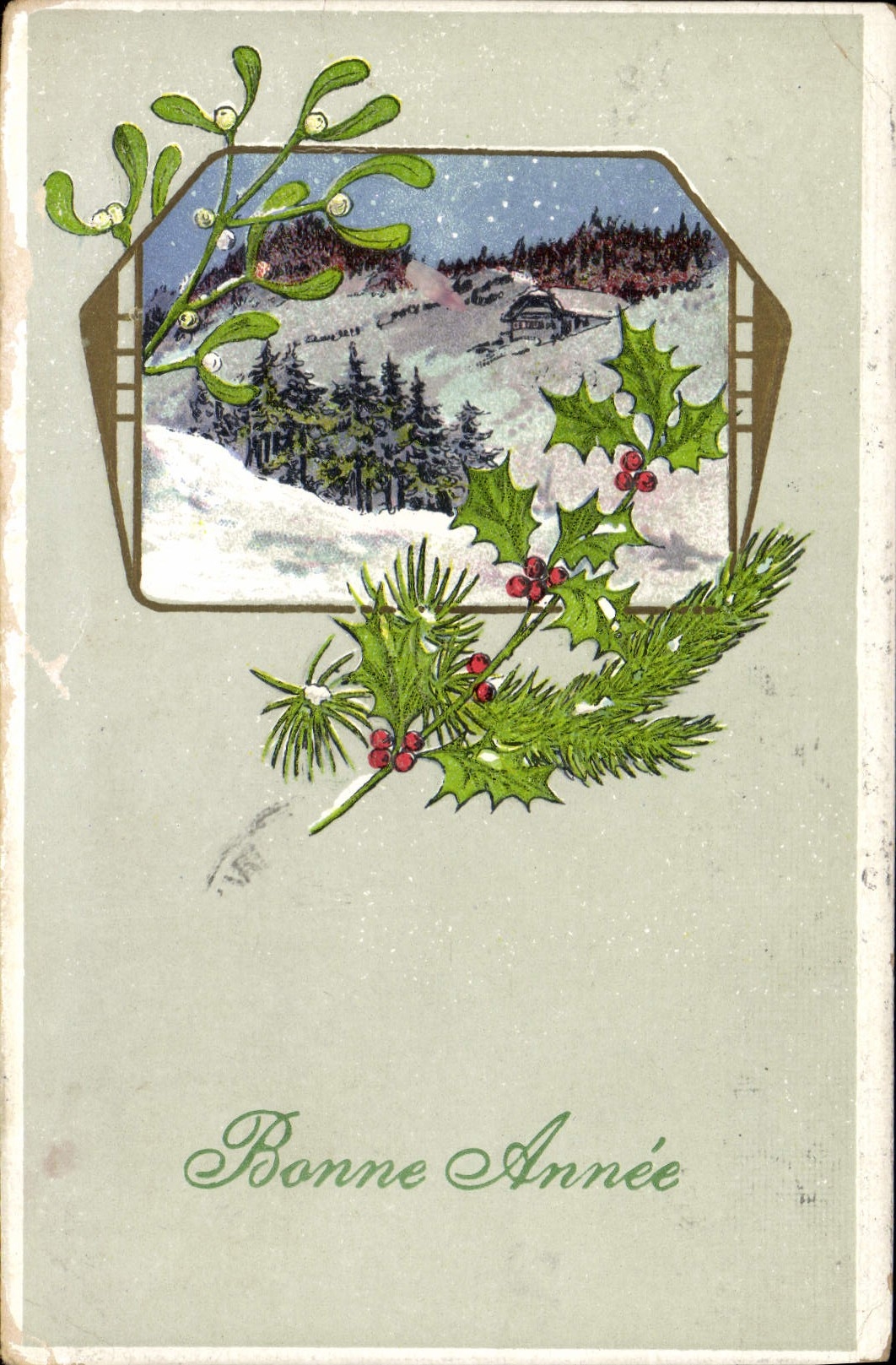 CPA Fantaisie Bonne année 