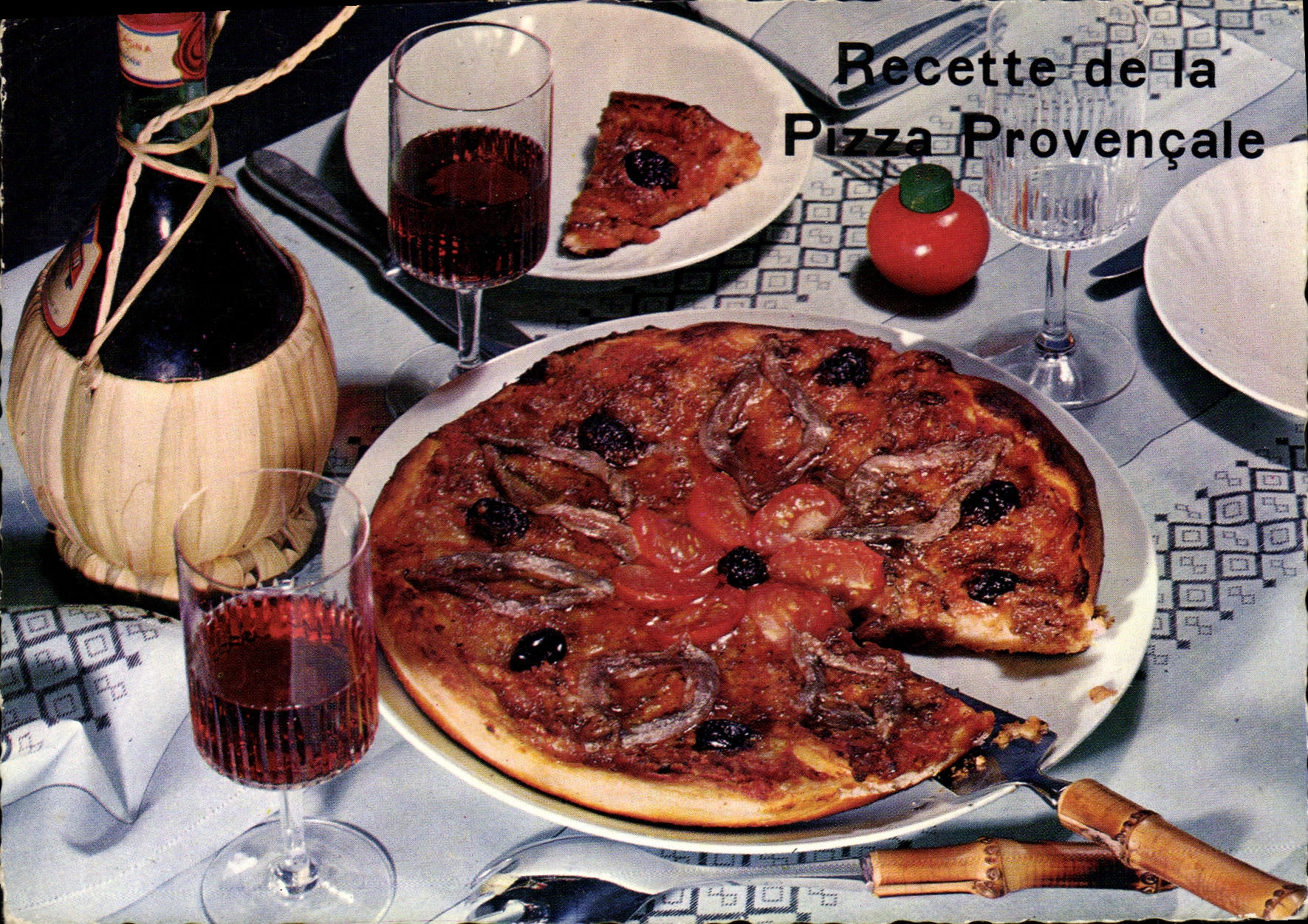 Modern Postcard Receipt of the pizza pie Of Provence