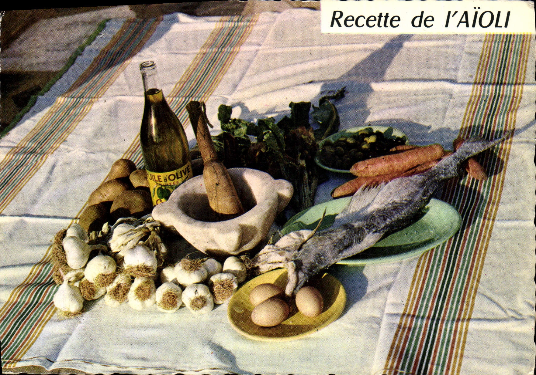 Modern Postcard Receipt of Garlic mayonnaise