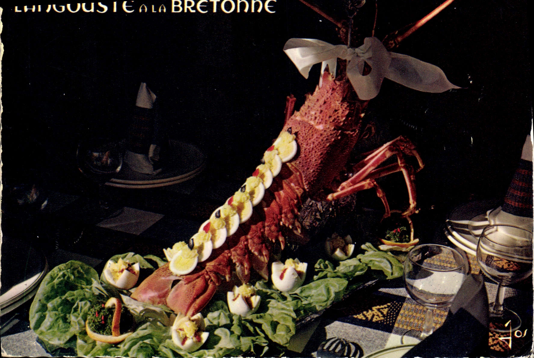 Modern Postcard Langouste has the Breton one