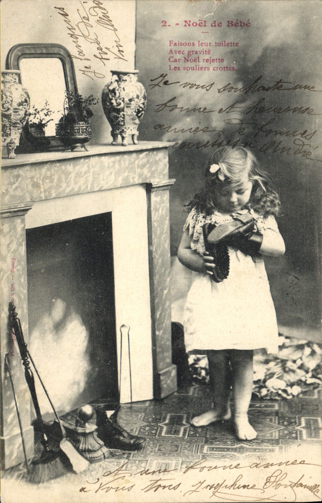 CPA Fantaisie Enfant Noel de bebe 