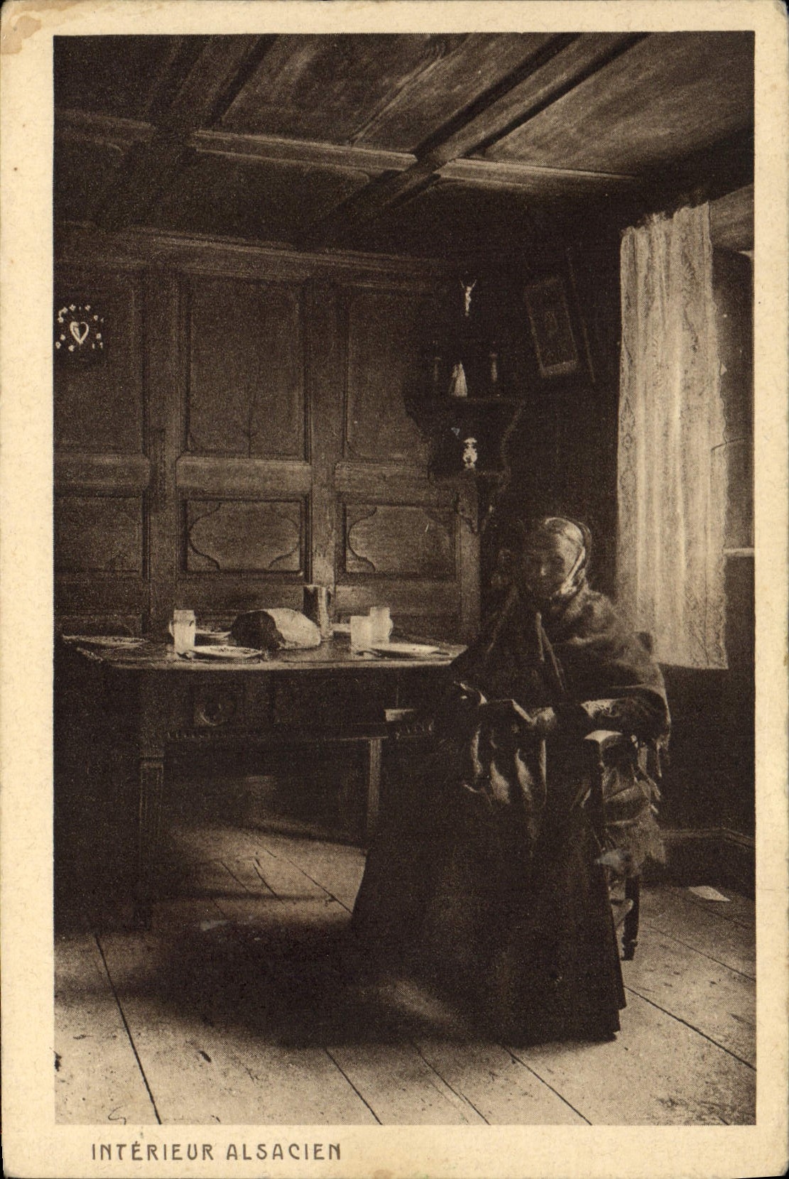 CPA Interieur Alsacien 