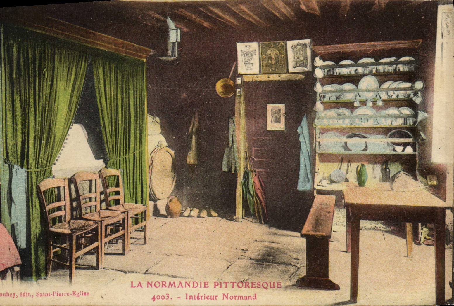 Postal Normandía Interior Normando