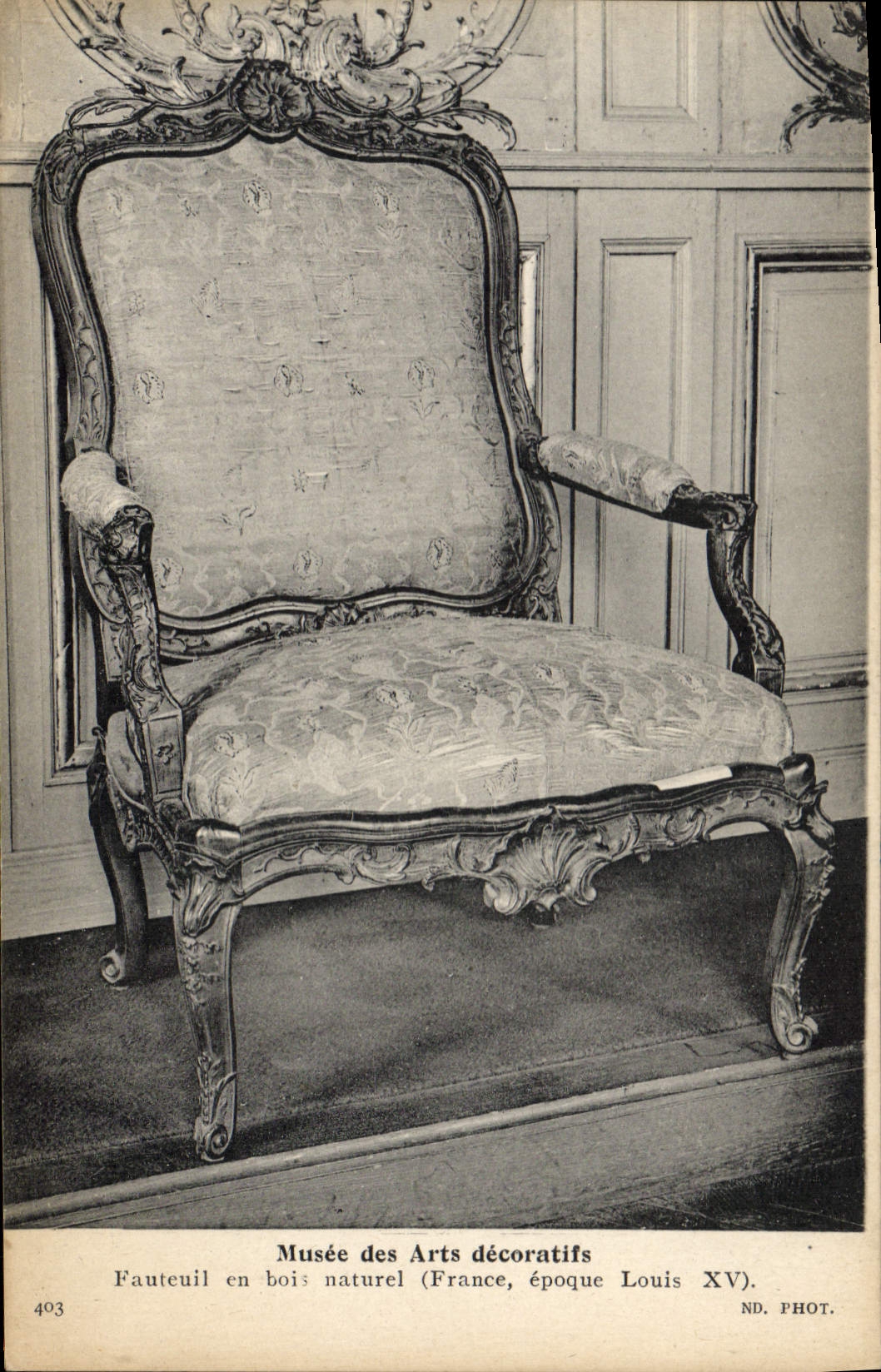CPA Musee des Arts Decoratifs Fauteuil Louis XV
