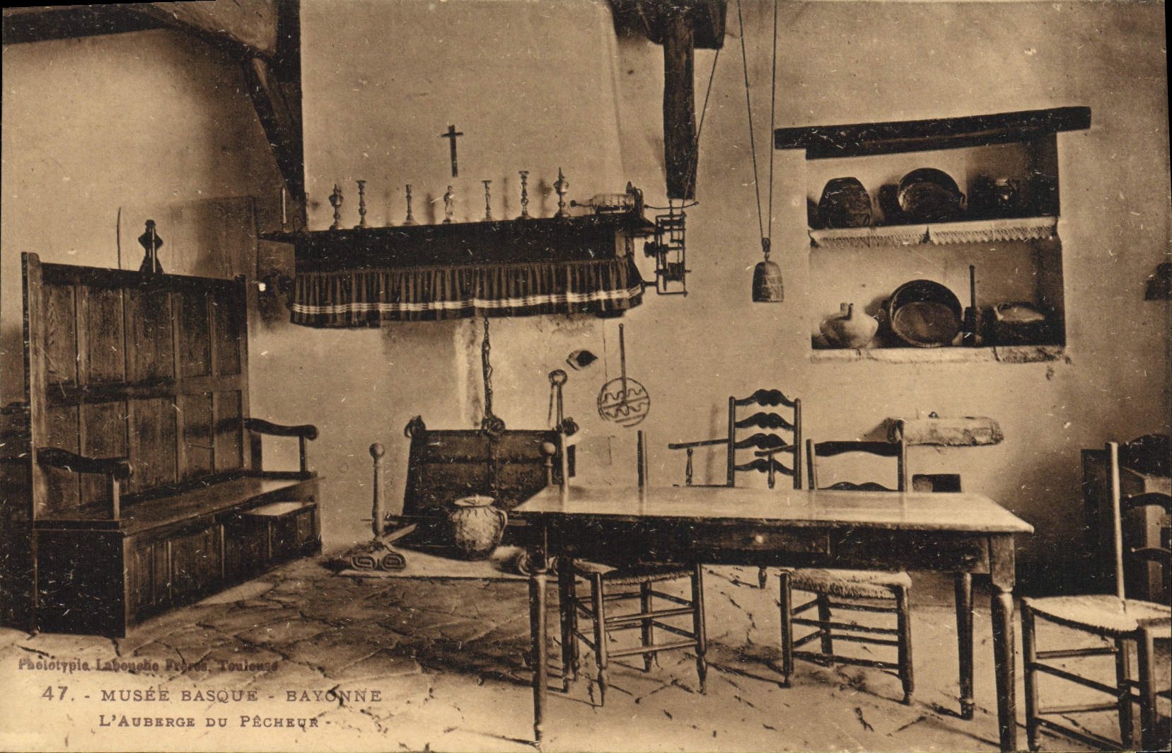 CPA Musee Basque Bayonne L'auberge du pecheur