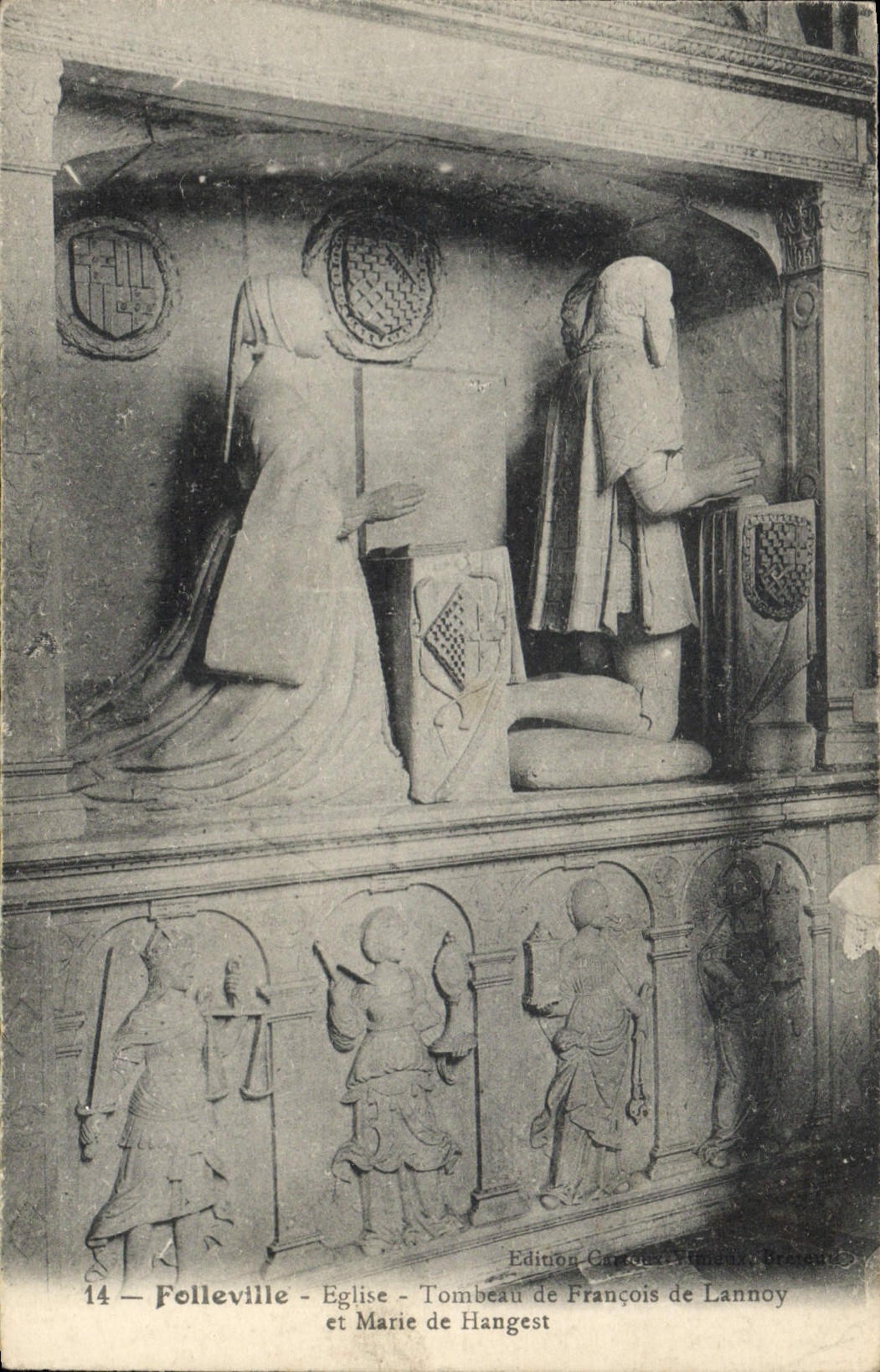 CPA Foolleville Eglise Tombeau de Francois de Lannoy et Marie de Hangest 