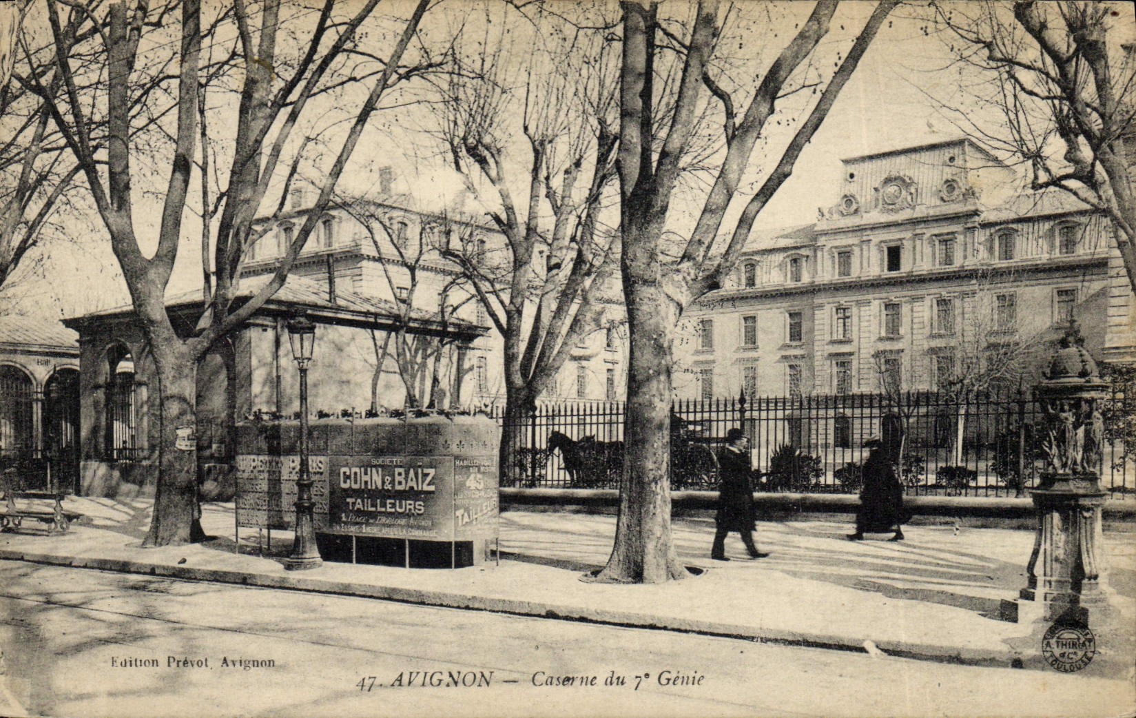 Postal Militaria Aviñón Cuartel de la 7.o Ingeniería