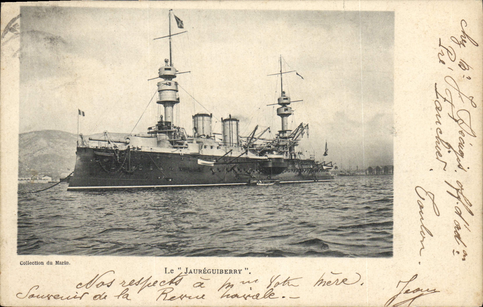 Vintage Postcard Boat Jaureguiberry