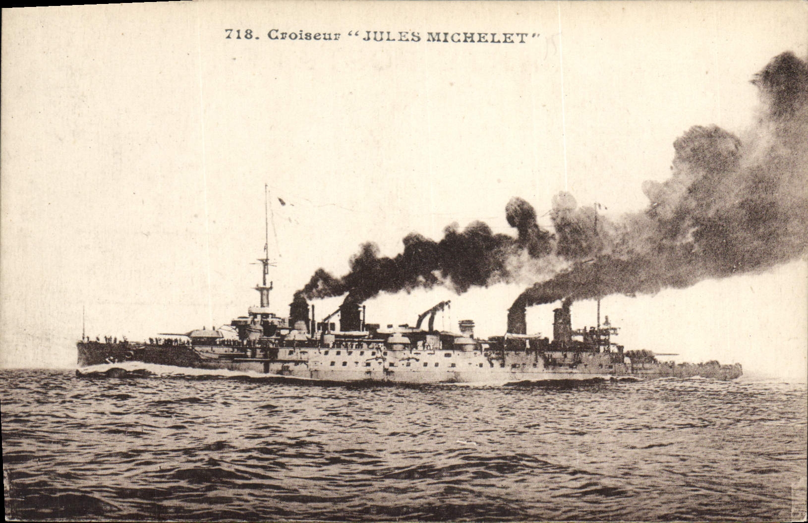 CPA Bateau Croiseur Jules Michelet