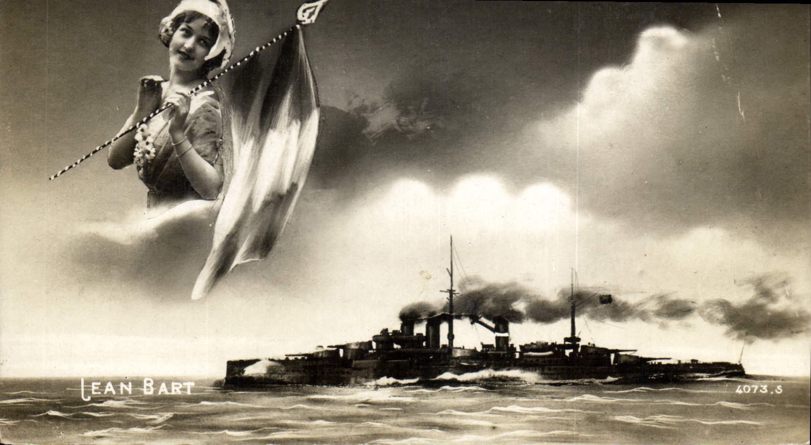 Vintage Postcard Boat Jean Bart Marianne