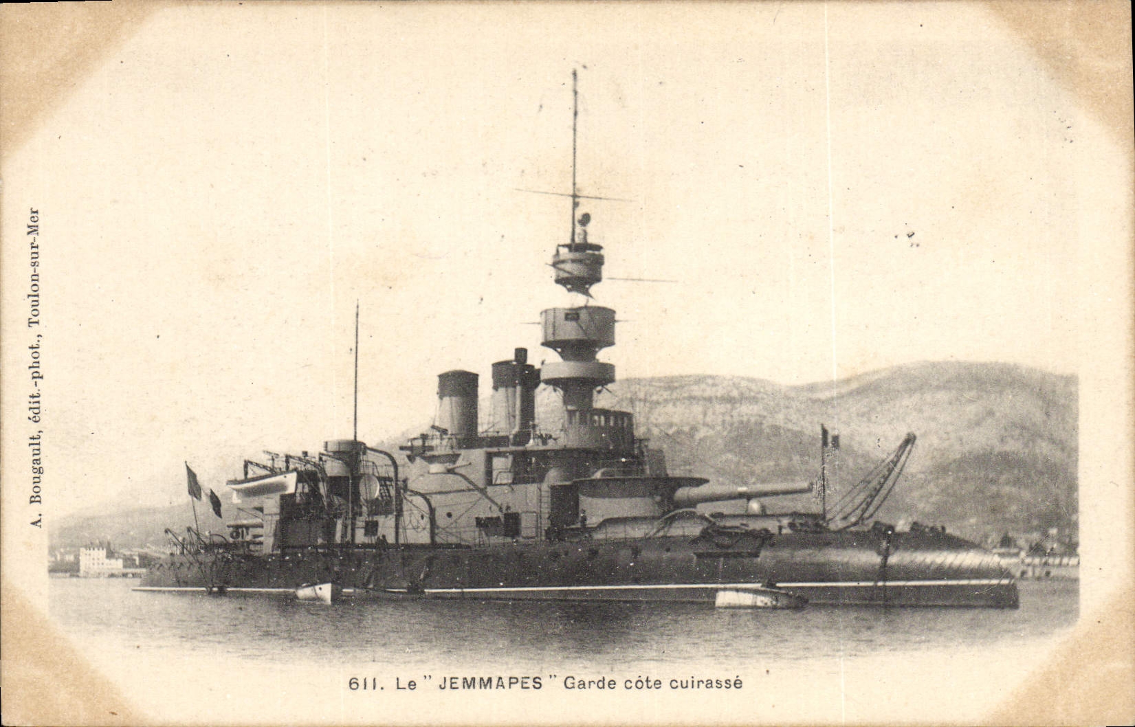 CPA Bateau Le Jemmapes Garde cote cuirasse 