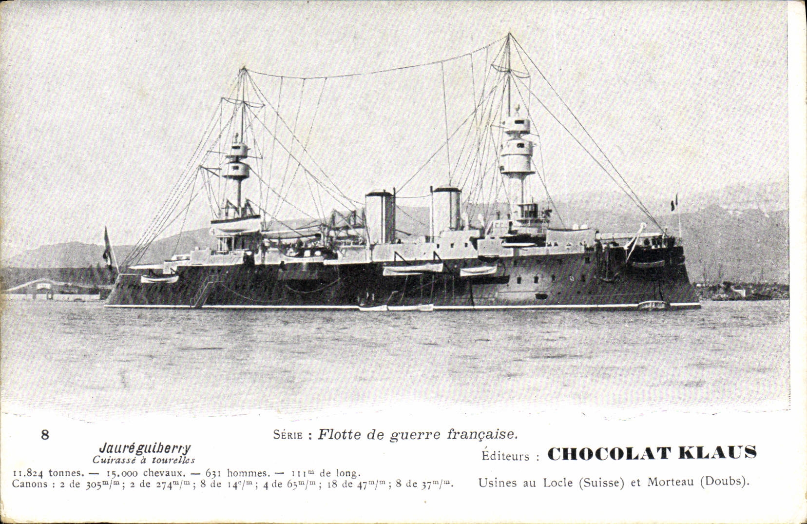 CPA Bateau Jaureguiberry Cuirasse a tourelles