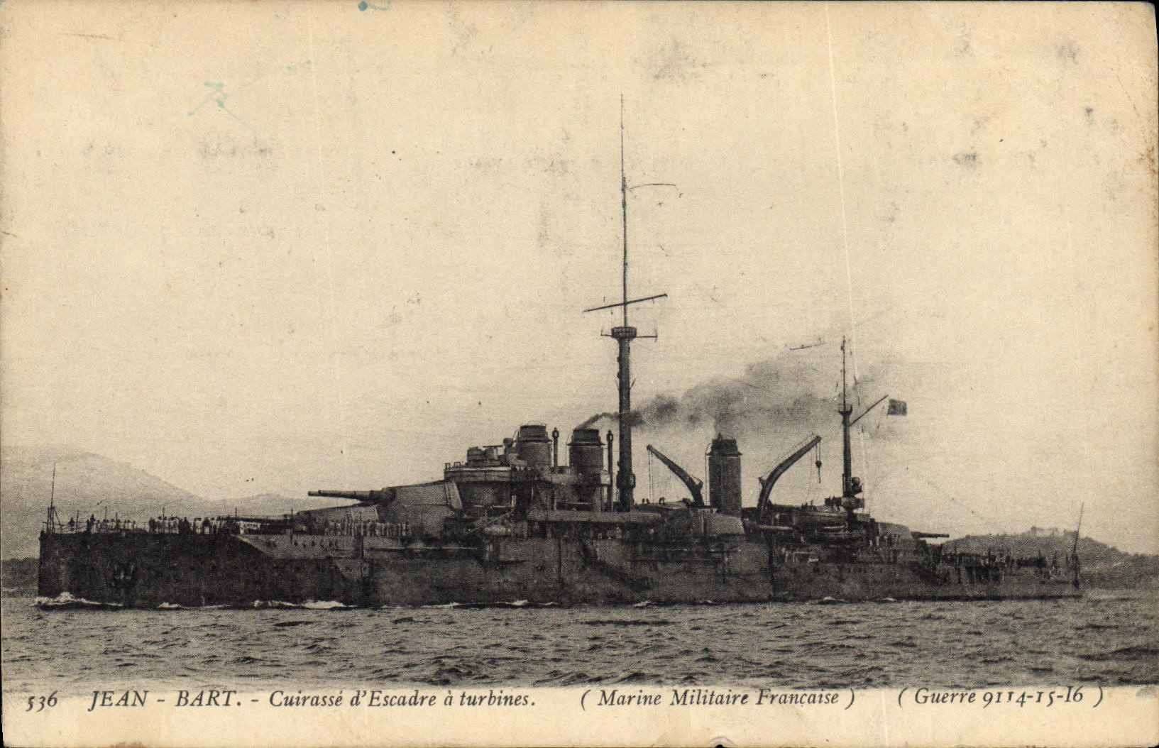 CPA Bateau Jean Bart Cuirasse d'escadre a turbines 