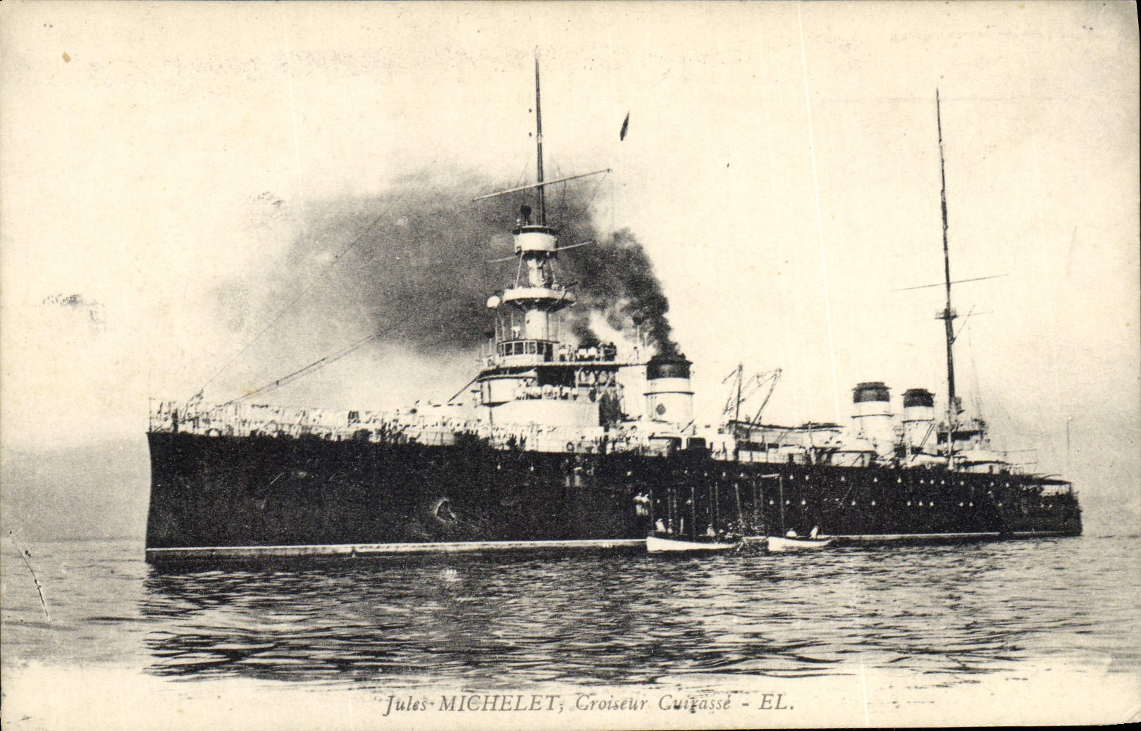 CPA Bateau Jules Michelet Croiseur Cuirasse