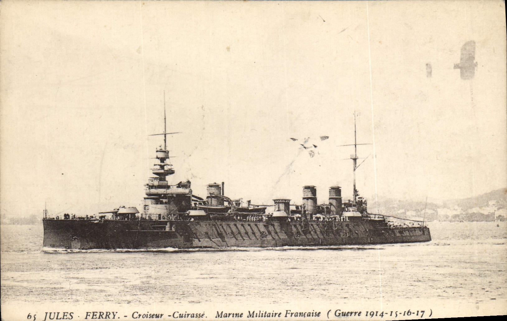CPA Bateau Jules Ferry Croiseur Cuirasse 