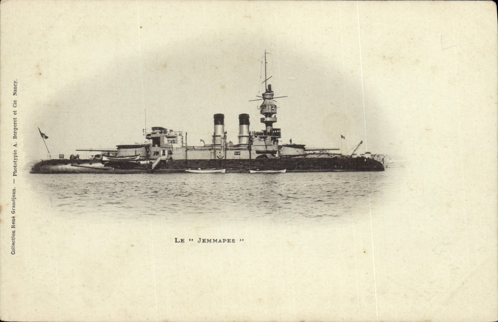 Vintage Postcard Boat Jemmapes