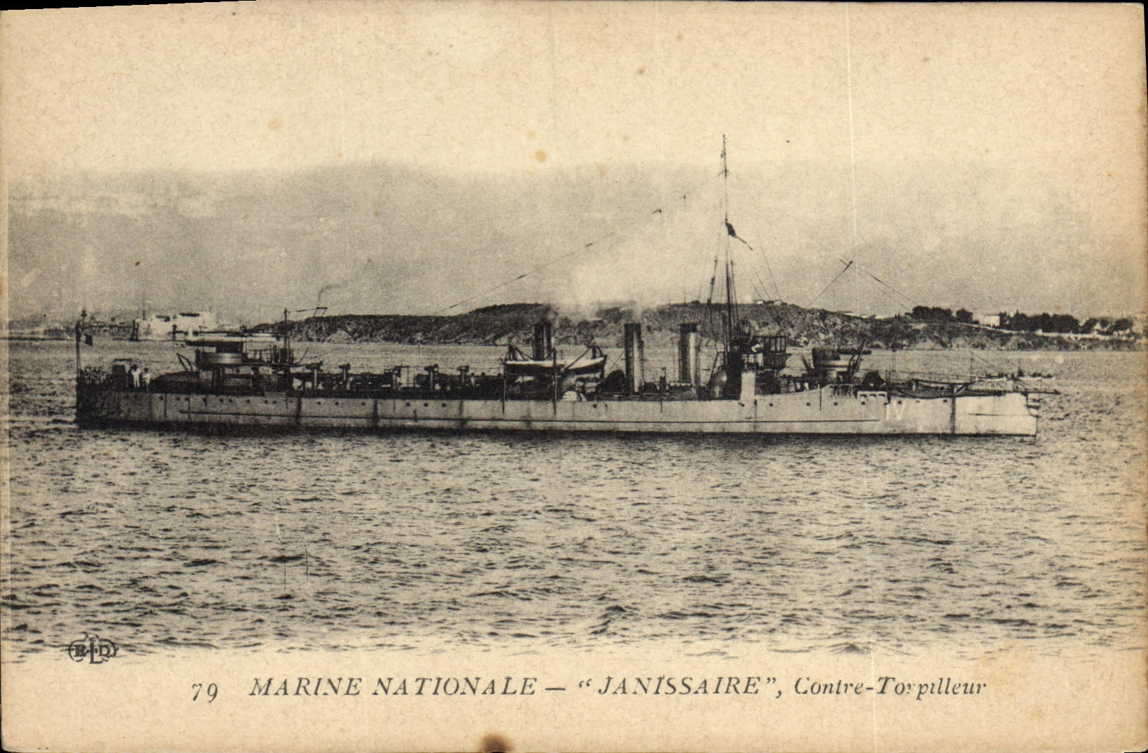 CPA Bateau Janissaire Contre torpilleur