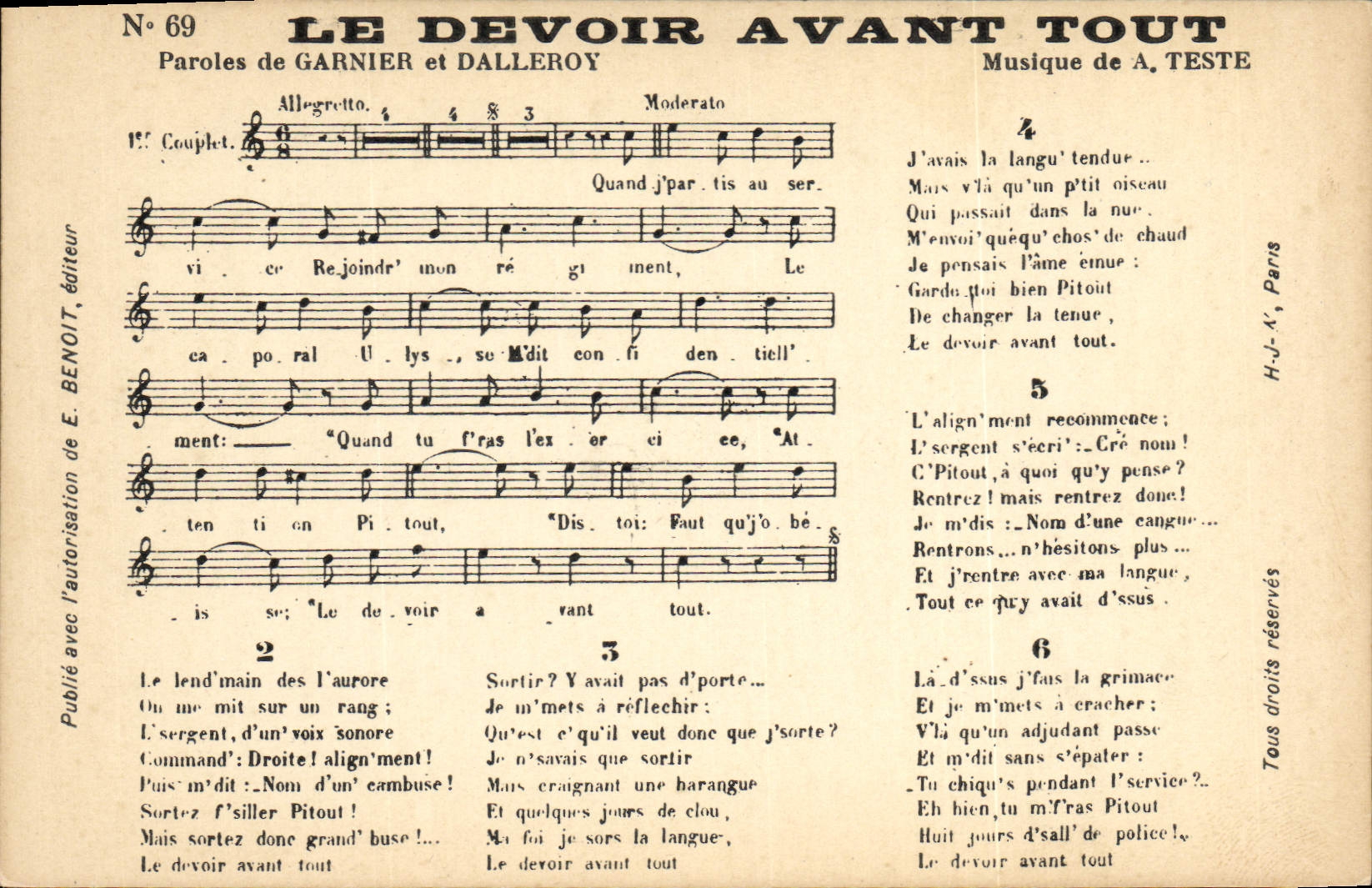 CPA Le devoir avant tout Garnier Dalleroy Teste