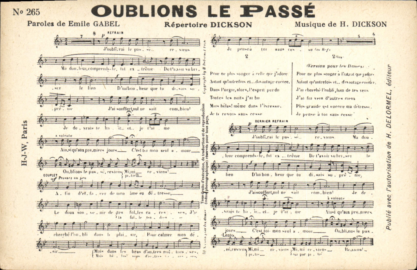 CPA Oublions le passe Dickson Emile Gabel