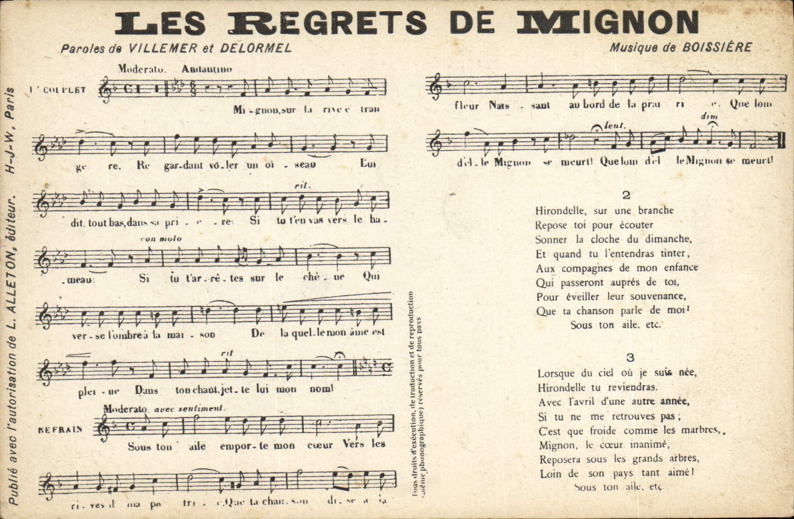 CPA Les regrets de Mignon Villemer Delormel Boissiere