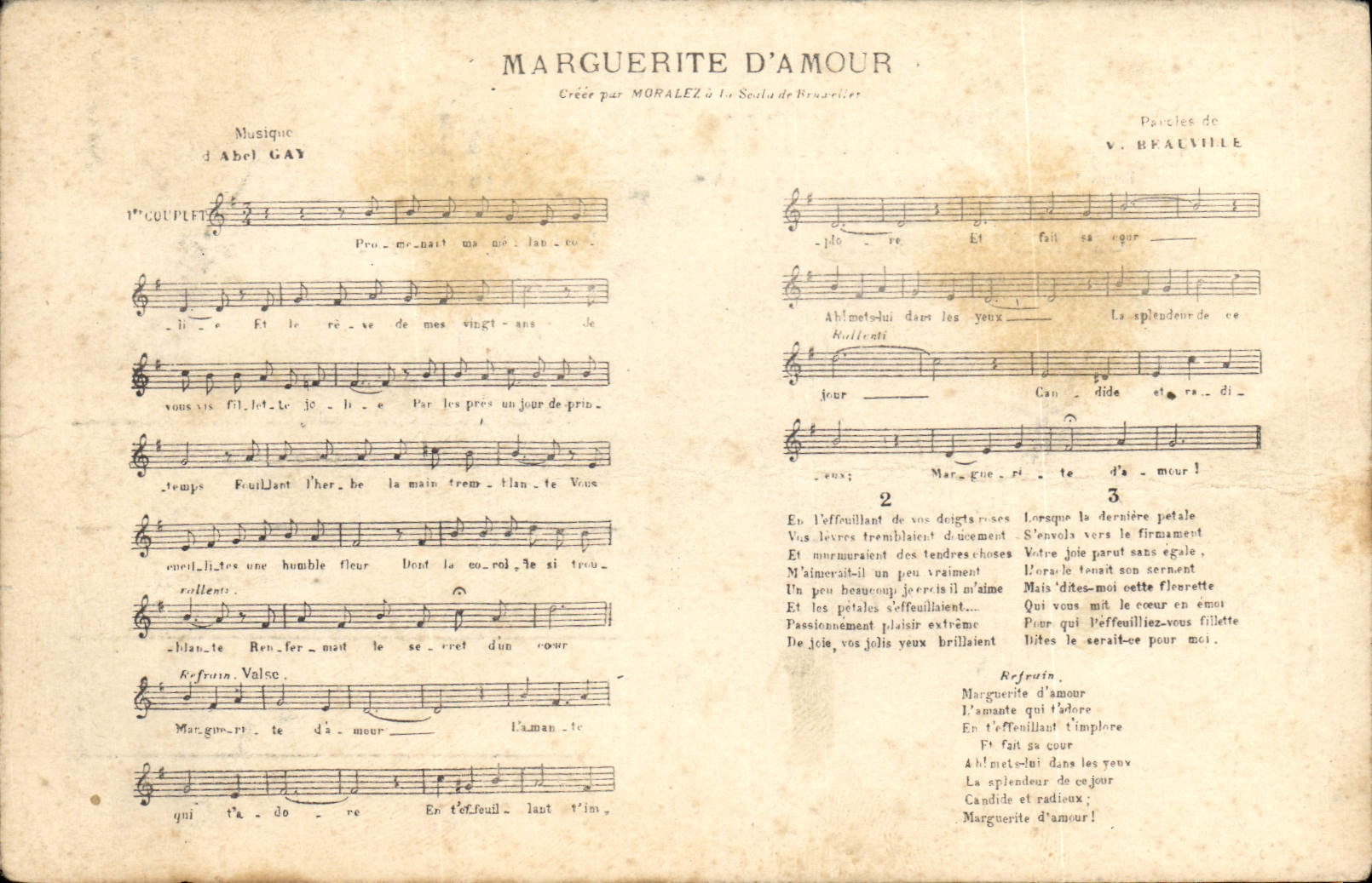 CPA Marguerite d'amour Abel Gay Beauville