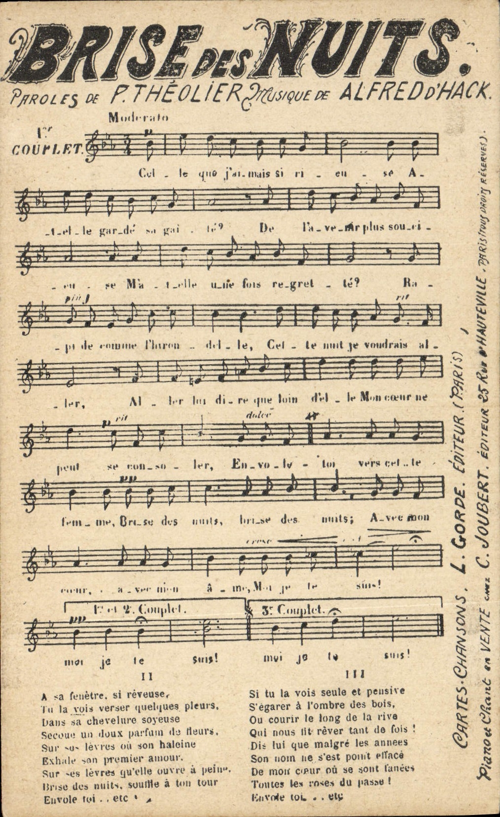 CPA Brise des Nuits Theolier Alfred d'Hack