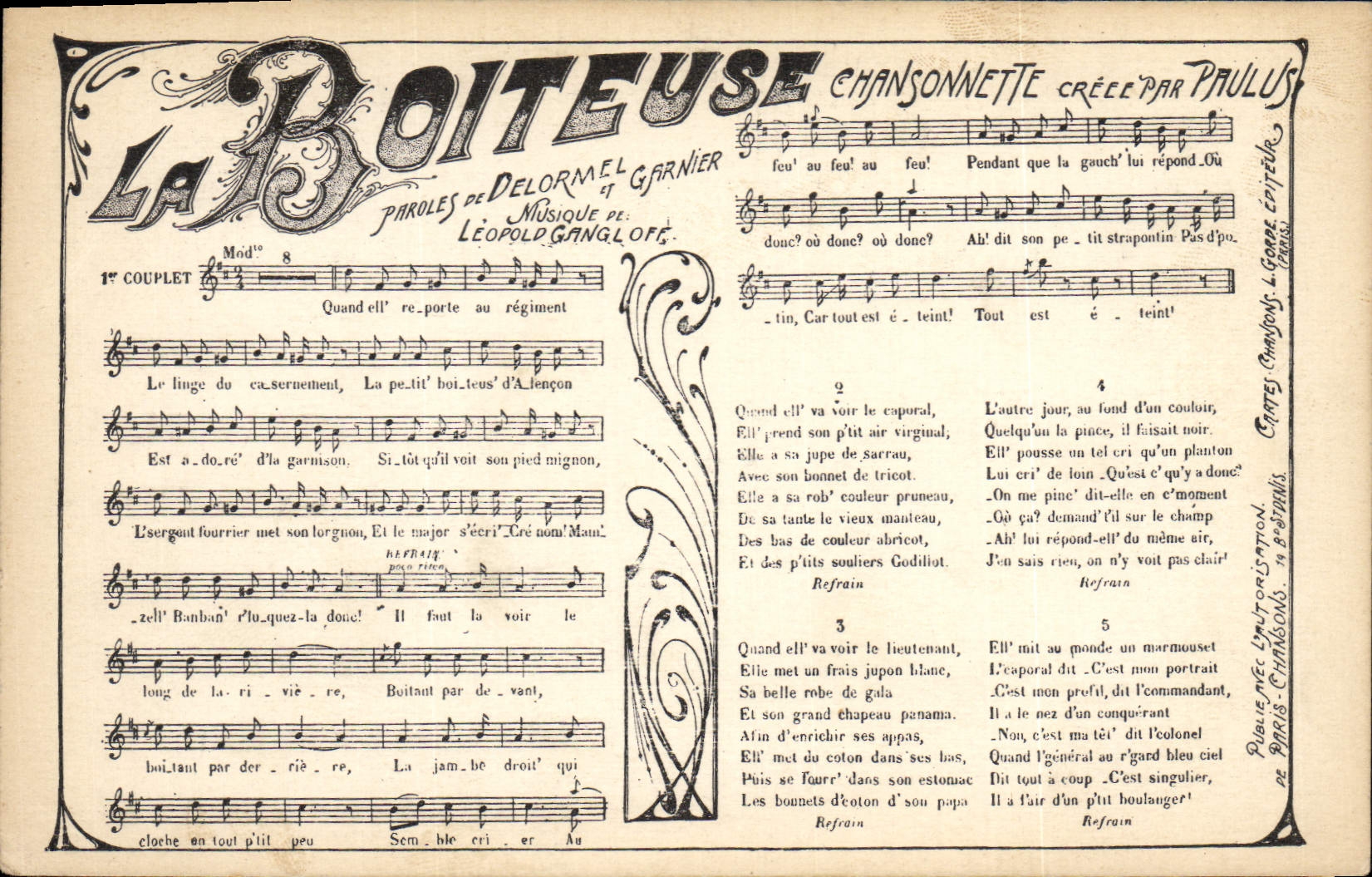 CPA La Boiteuse Delormel Garnier Leopold Gangloff Paulus