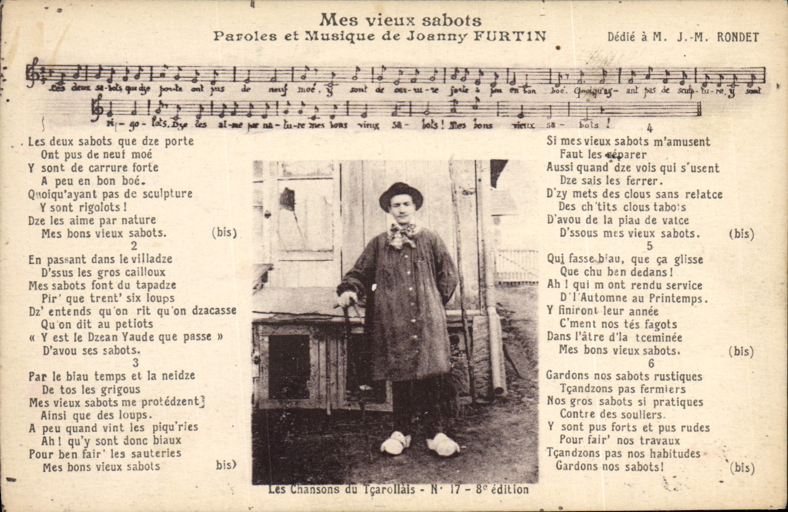 Postal Mis viejos zuecos Joanny Furtin Rondet