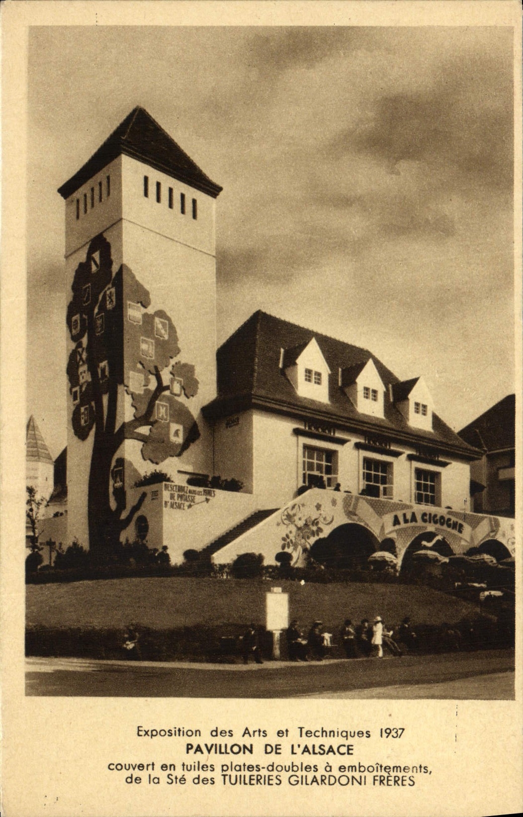 CPA Alsace Exposition des Arts et Techniques 1937 Pavillon de l'Alsace Ste des Tuileries Gilardoni Freres