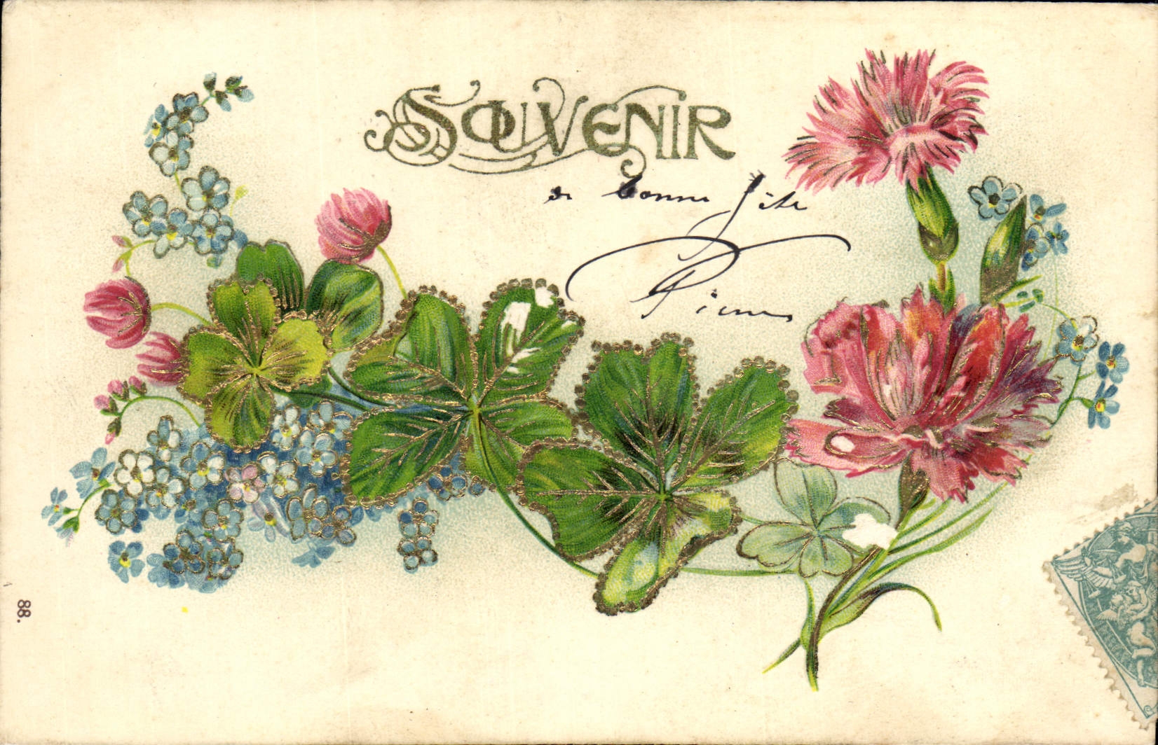 CPA Fantaisie Fleurs 