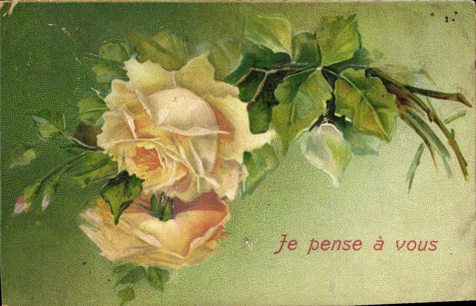 CPA Fantaisie Fleurs Je pense a vous