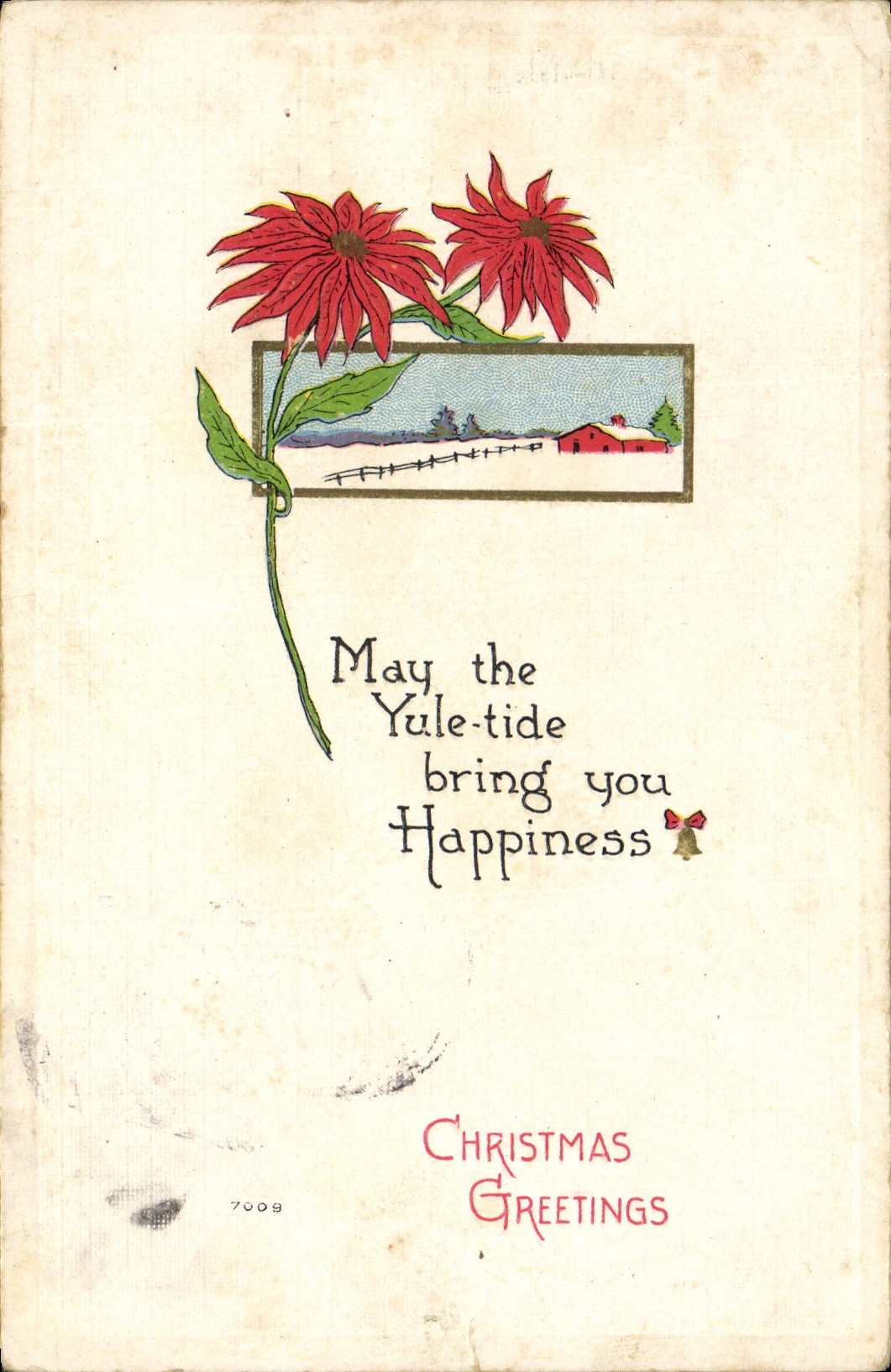 CPA Fantaisie Fleurs Noel