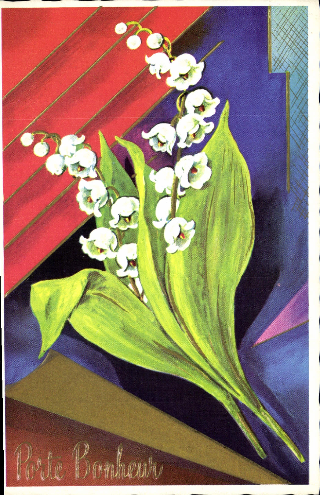 CPA Fantaisie Fleurs Muguet