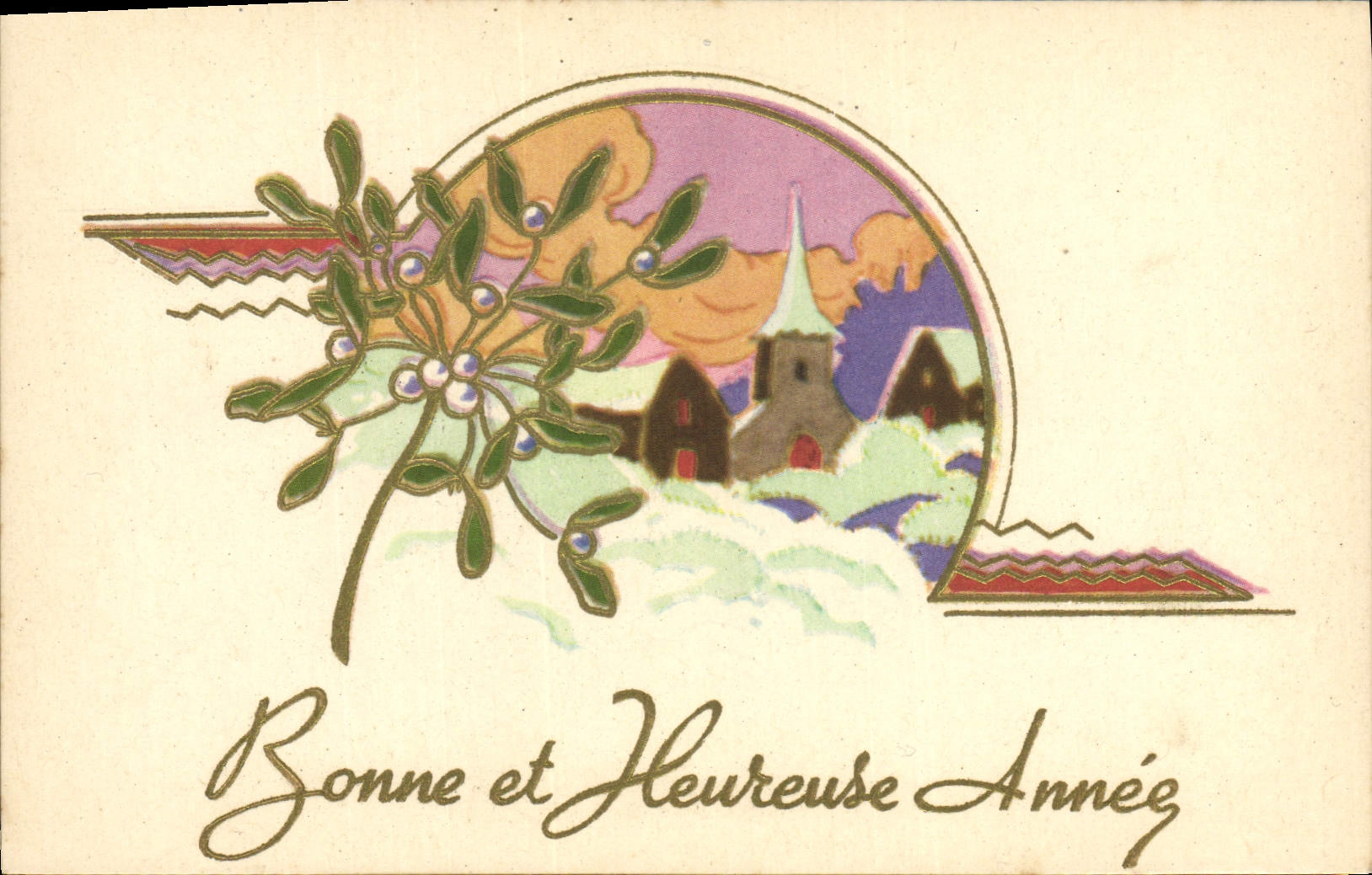 CPA Fantaisie Fleurs Bonne annee