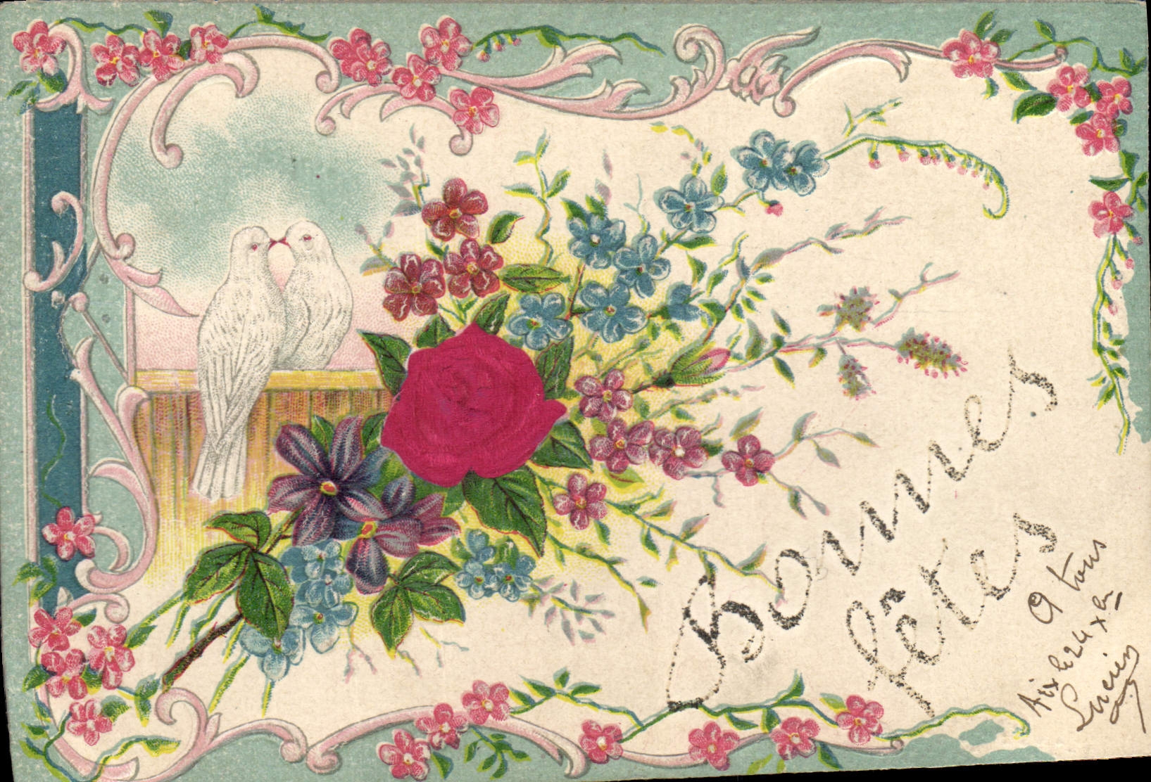 CPA Fantaisie Fleurs Colombes