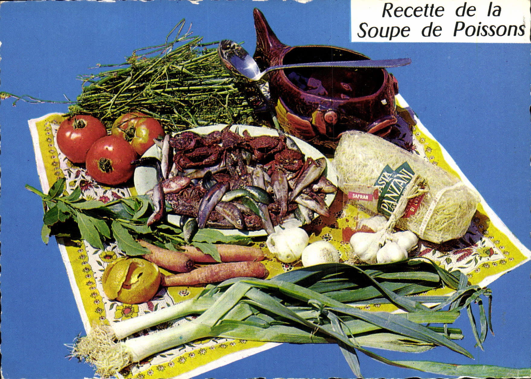 Modern Postcard Receipt of the Fish soup