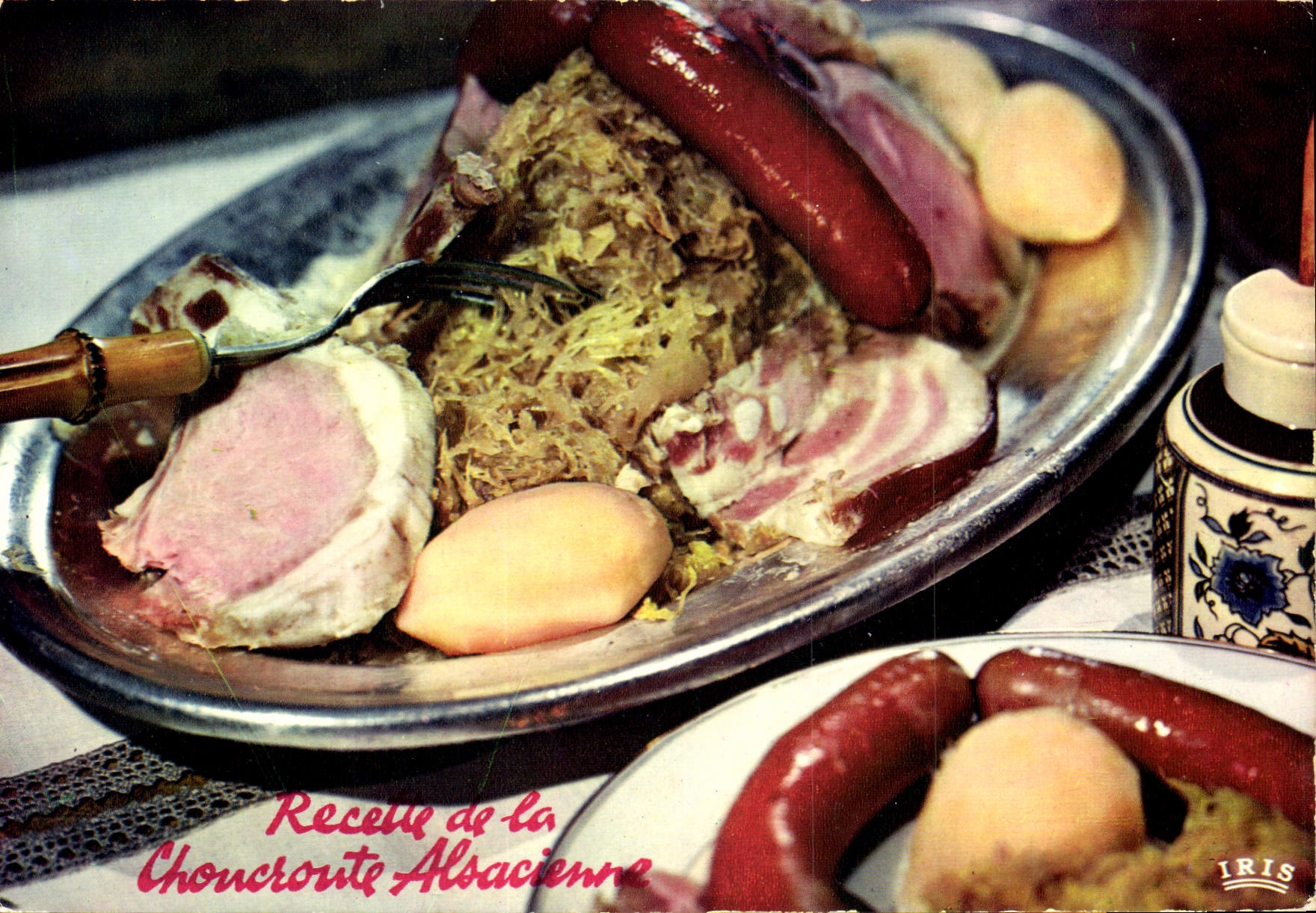 CPM Recette de la Choucroute Alsacienne