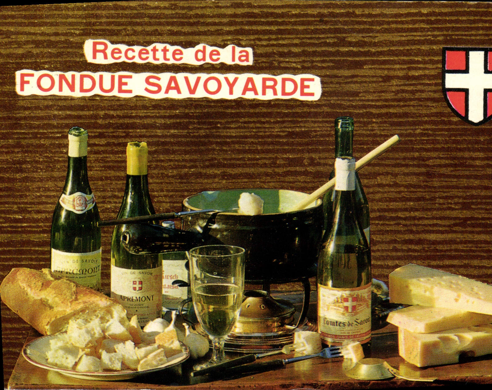 Modern Postcard Receipt of the Savoyard fondue