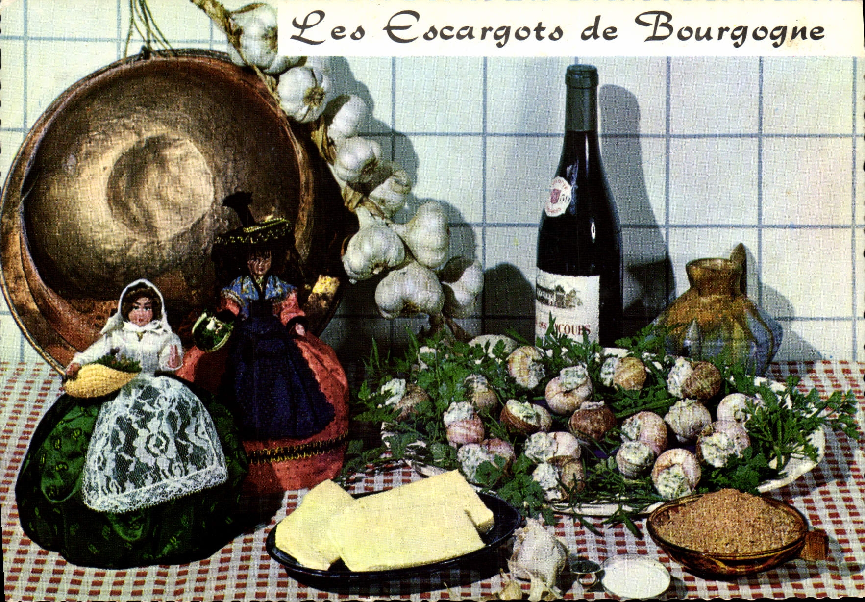 Modern Postcard snails of Burgundy